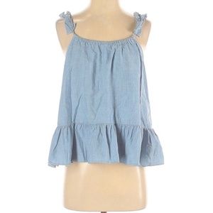 Madewell Ruffle Denim Peplum